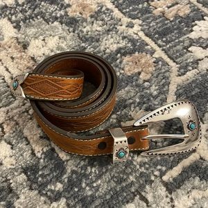 Genuine leather western belt size small